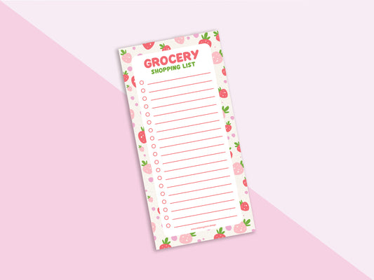Strawberry Sweetness Shopping  List  | 50 Sheets Notepad