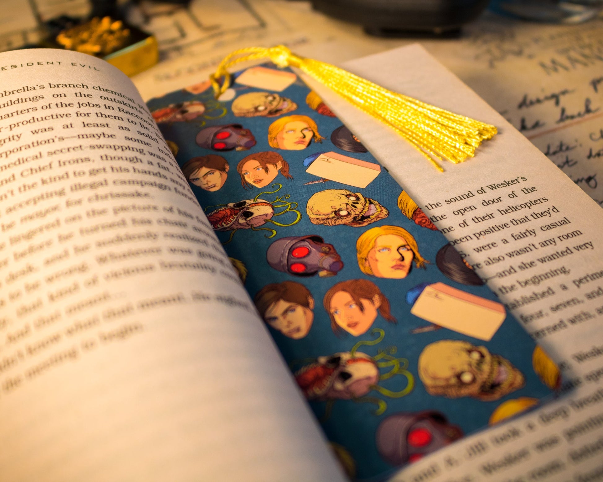 RE 2 Heroes and Villains Bookmarks with tassels | Double Sided