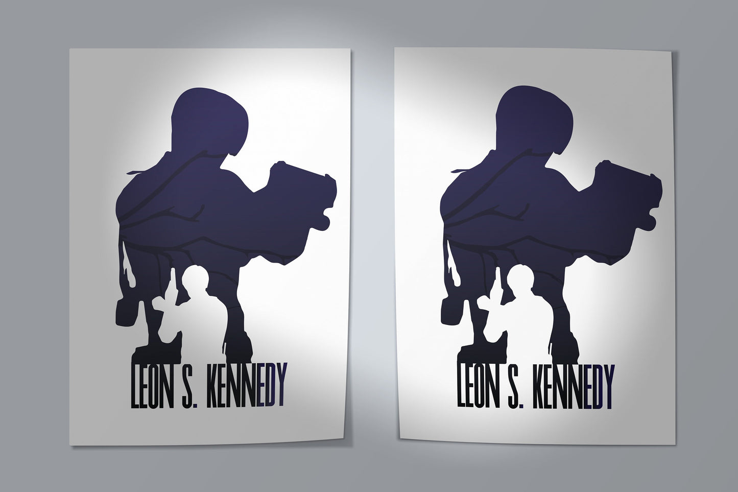 Resident Evil 1-Resident Evil 4 Leon Scott Kennedy Art Print | Past and Present Game Art