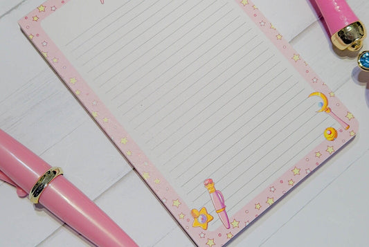 Oopsies S-Grade Magical Girl Moon Memo Notepad | Memopad | Kawaii Stationery | 50 Sheets