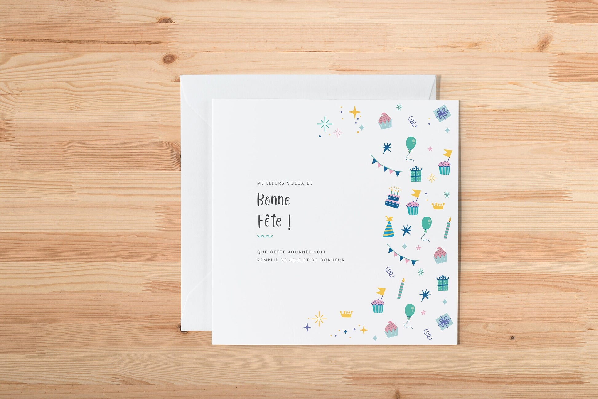Bonne fête | Carte d'aniversaire | Kawaii Illustration