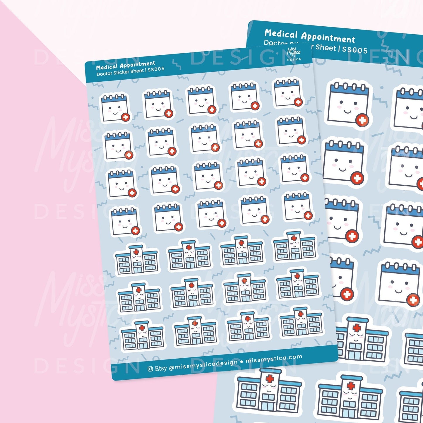 Medical Appointment Sticker Sheet | For Planners Bullet Journal Notebook or Scrapbook