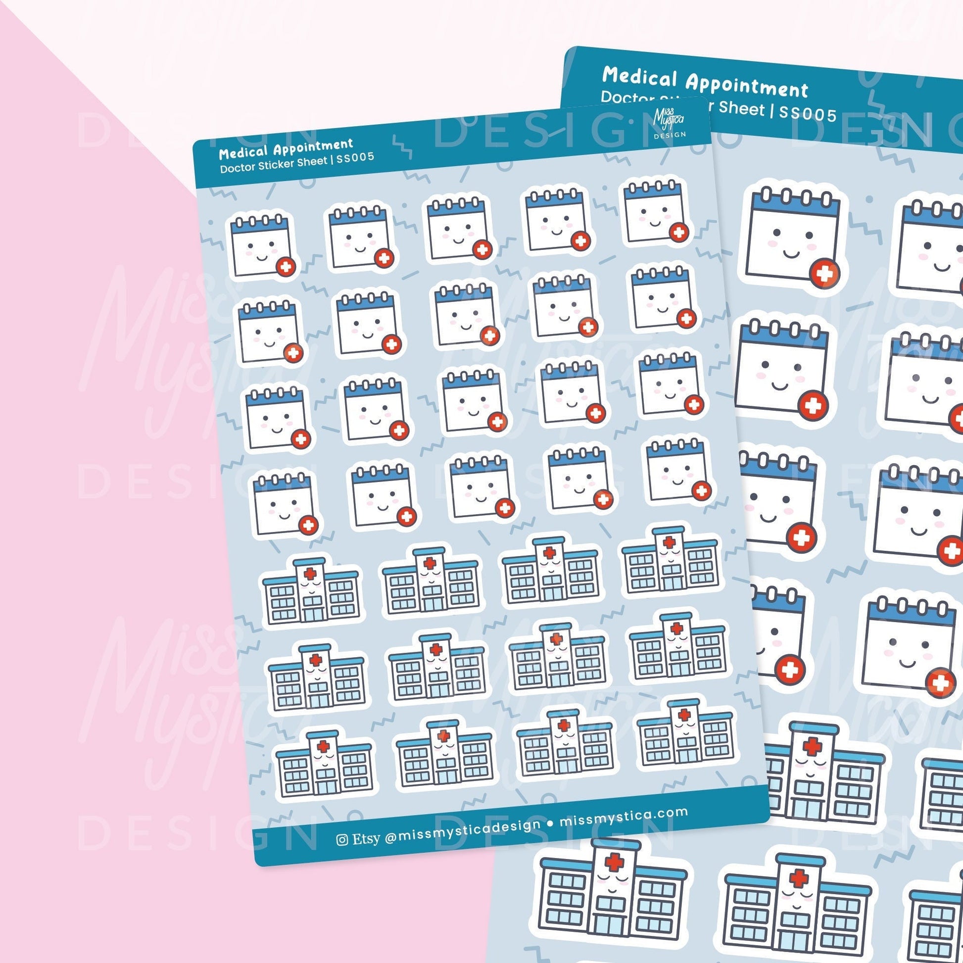 Medical Appointment Sticker Sheet | For Planners Bullet Journal Notebook or Scrapbook