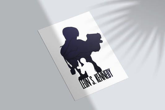 Resident Evil 1-Resident Evil 4 Leon Scott Kennedy Art Print | Past and Present Game Art