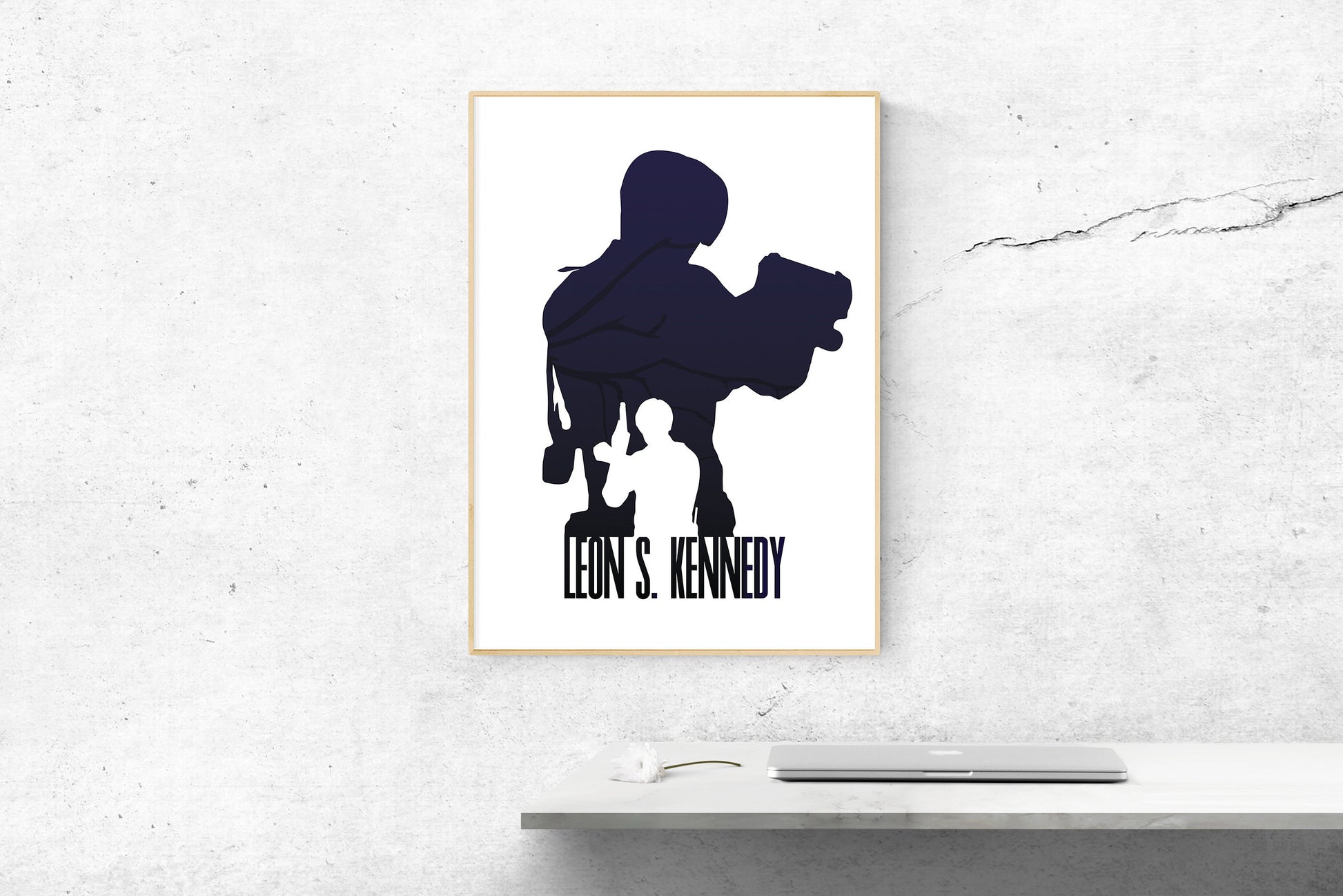 Resident Evil 1-Resident Evil 4 Leon Scott Kennedy Art Print | Past and Present Game Art