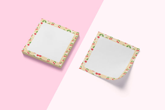 Sweet Cherry | 50 Sheets | Fun & Functional Desk Accessory | Cute Stationery Gift