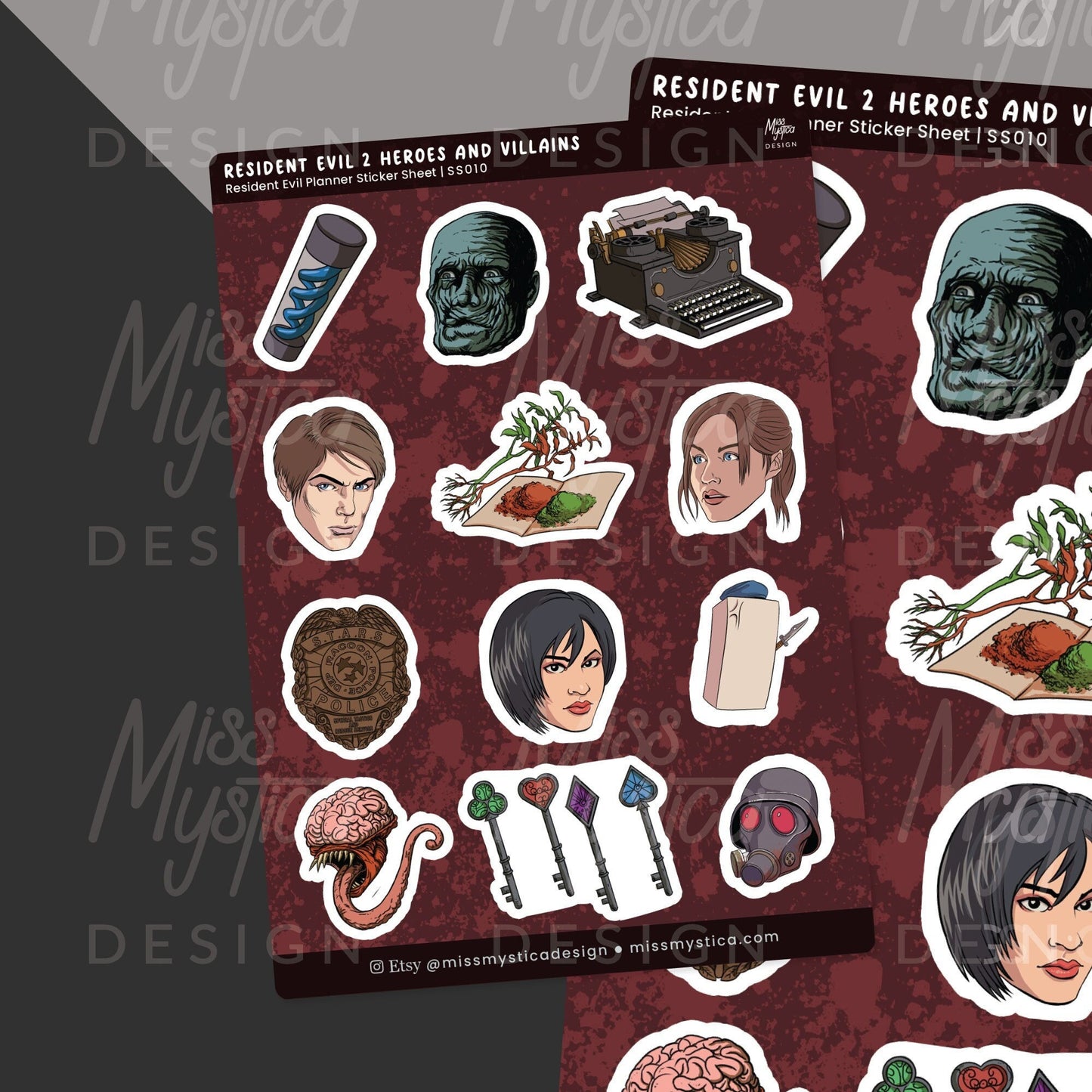 Resident Evil 2 Sticker sheet