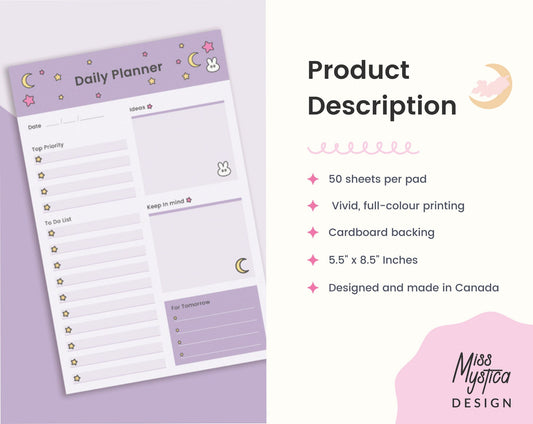 Bunny Daily Planner Notepad