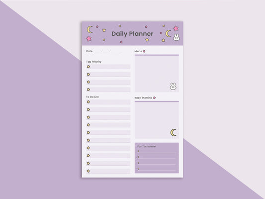 Bunny Daily Planner Notepad