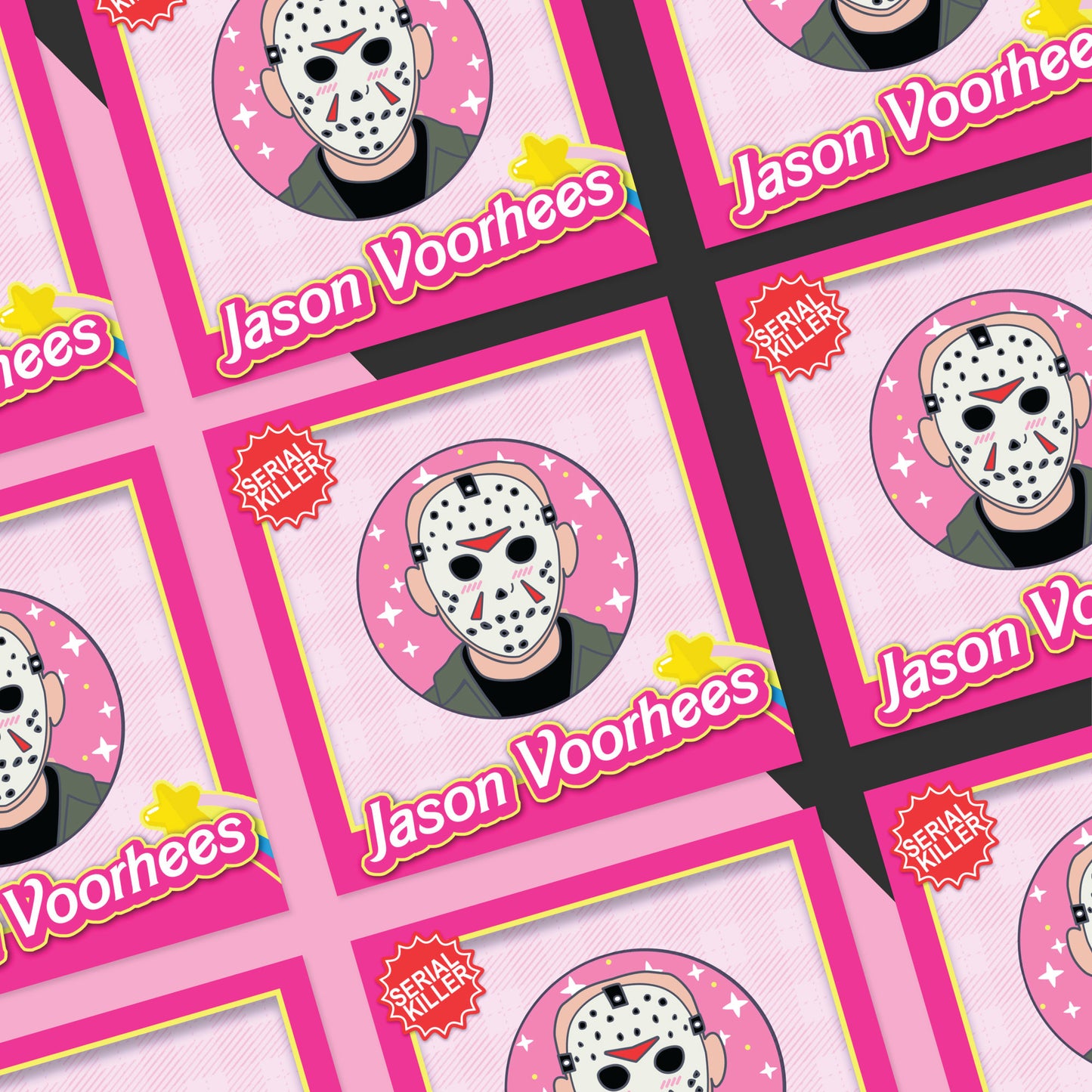 Jason Horror Doll Box Girl  | Sticker