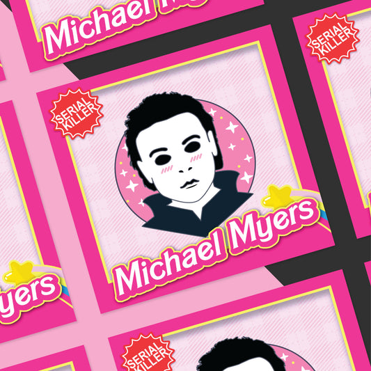 Michael Horror Doll Box Girl  | Sticker