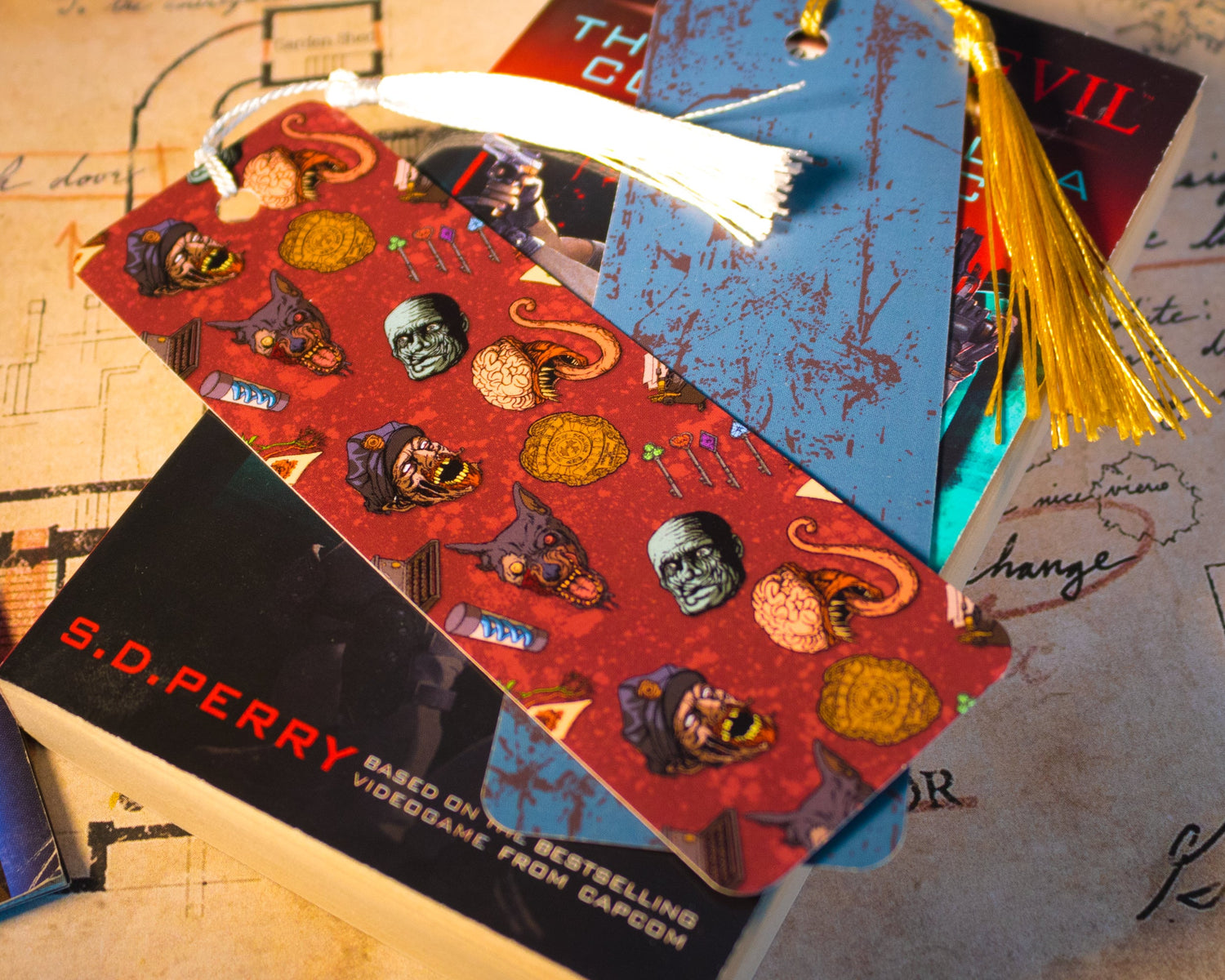 RE 2 Heroes and Villains Bookmarks with tassels | Double Sided