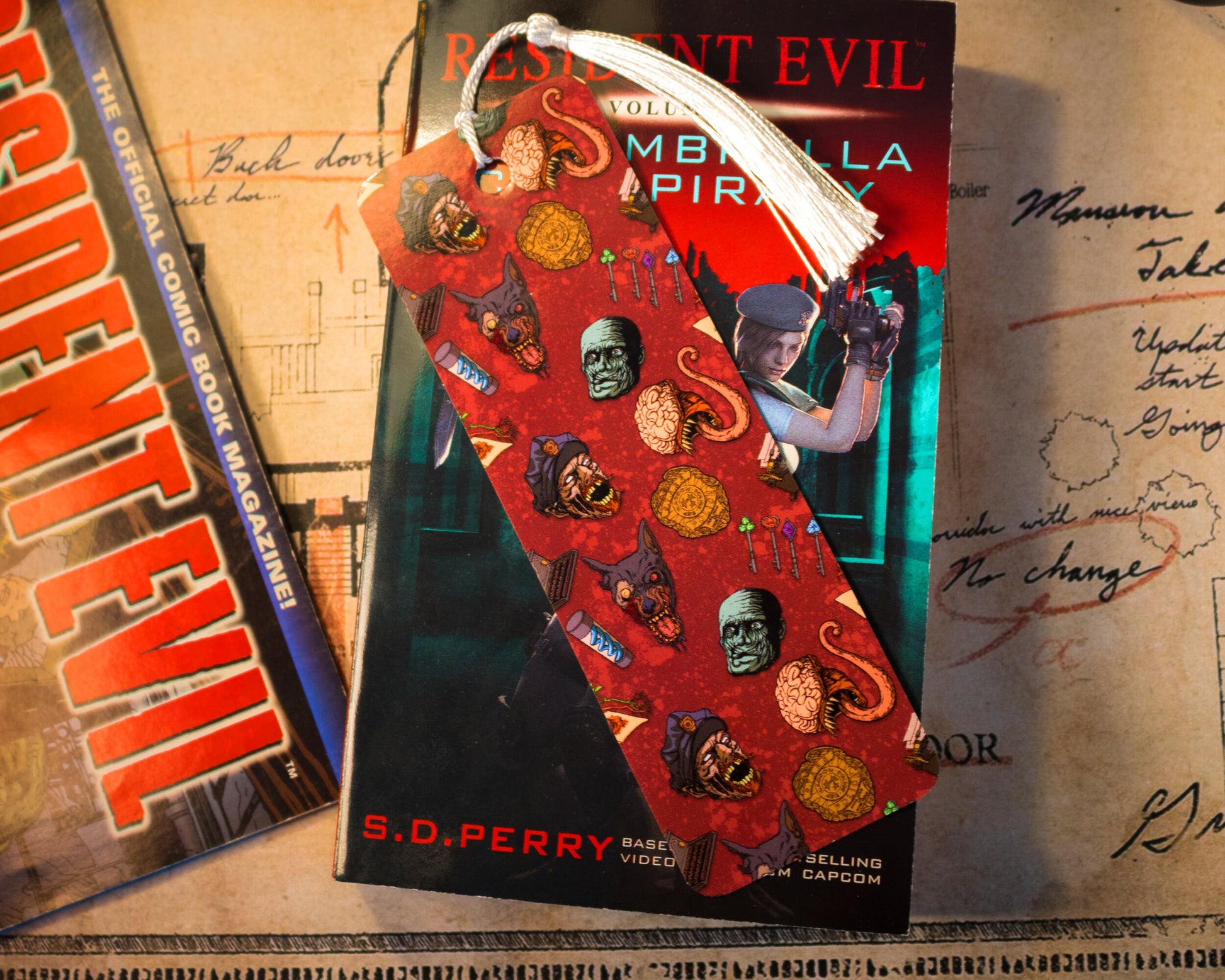 RE 2 Heroes and Villains Bookmarks with tassels | Double Sided