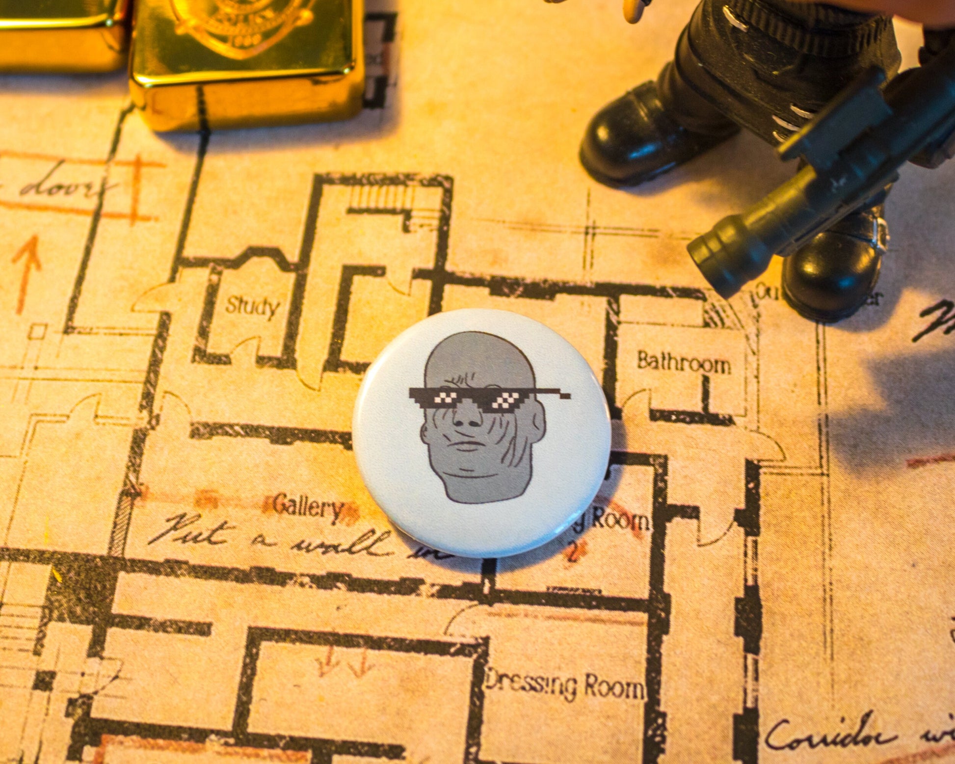 Stylish Nemesis & Mr. X Resident Evil Pins Buttons | Resident Evil Button Pins