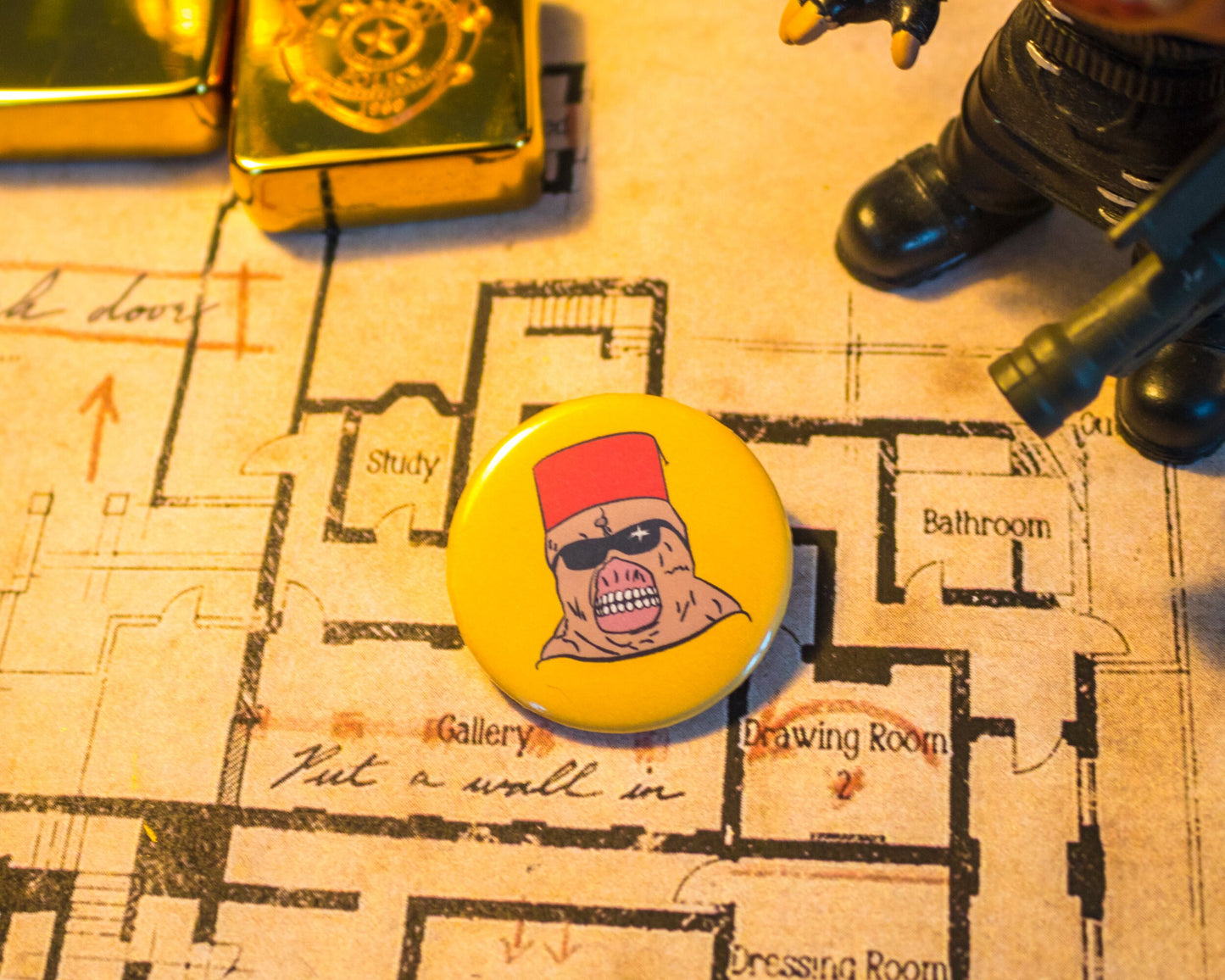 Stylish Nemesis & Mr. X Resident Evil Pins Buttons | Resident Evil Button Pins