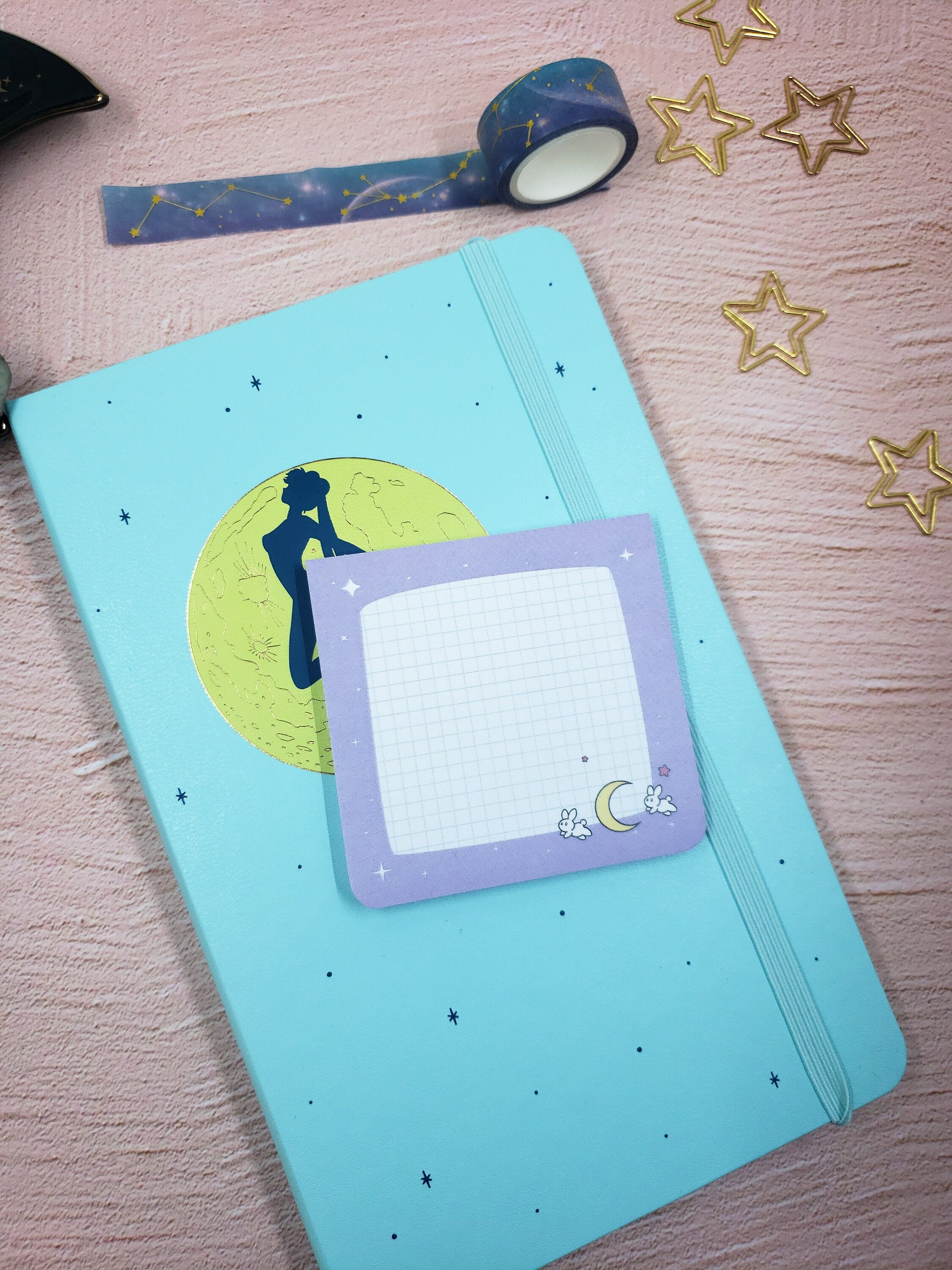 Magical Girl Moonie Bunny Memo Sticky Notes | Usagi Kawaii Notes | 50 Sheets