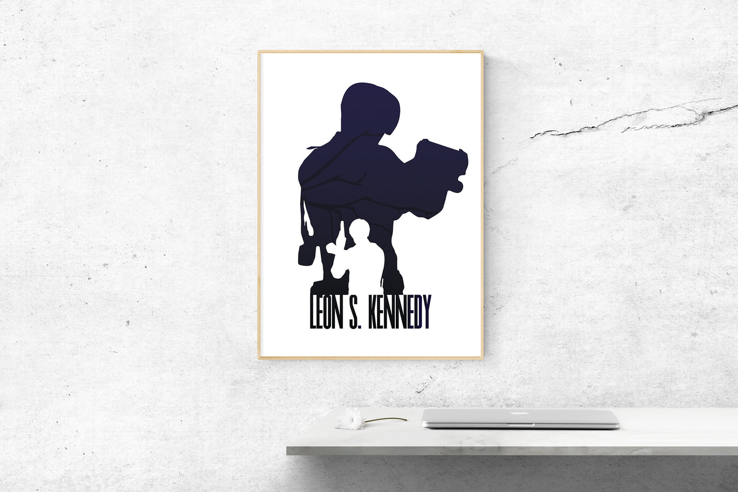 Resident Evil 1-Resident Evil 4 Leon Scott Kennedy Art Print | Past and Present Game Art