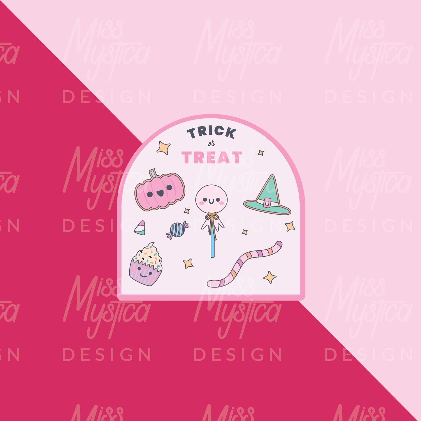 Trick or Treat Halloween Pastel | Vinyl Sticker