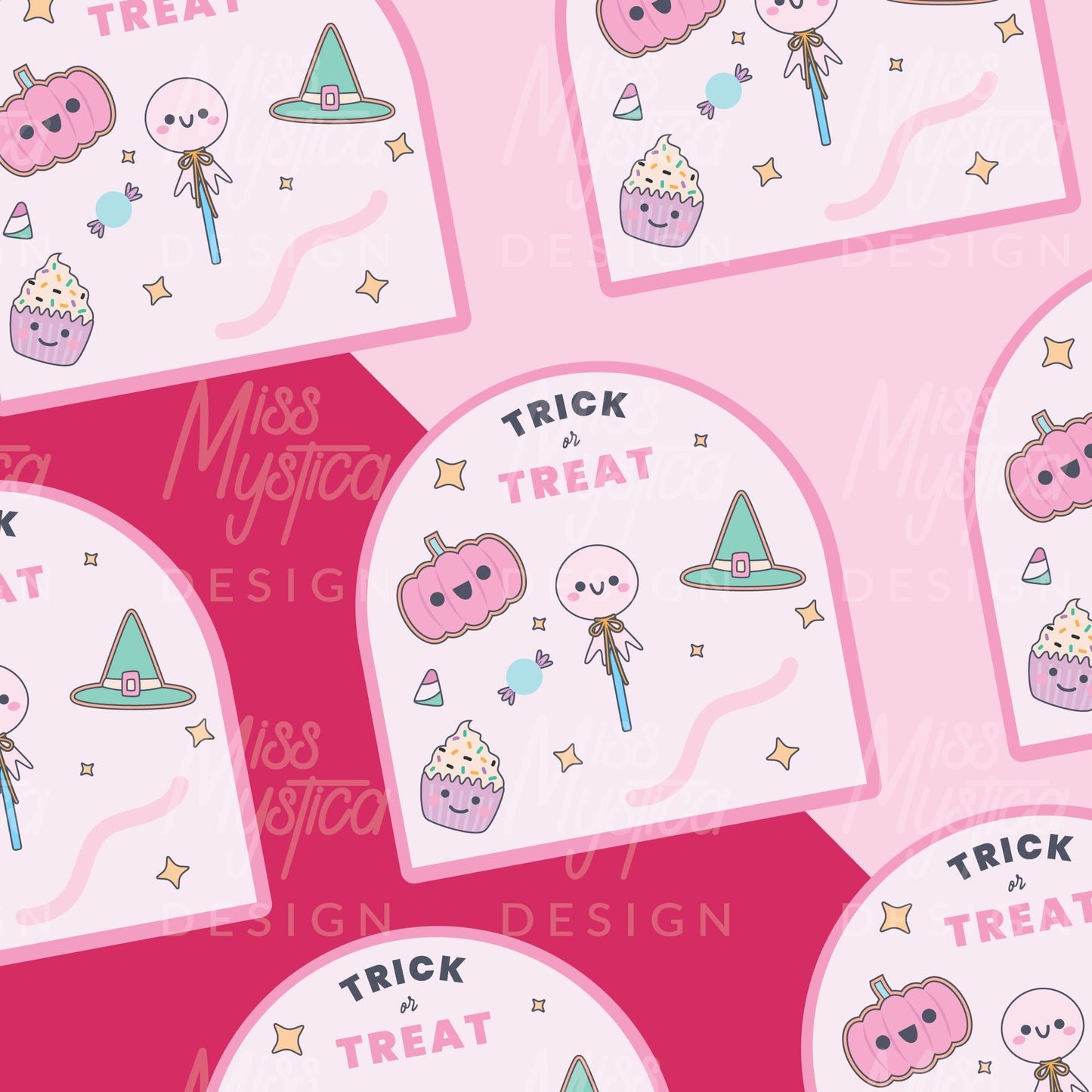 Trick or Treat Halloween Pastel | Vinyl Sticker