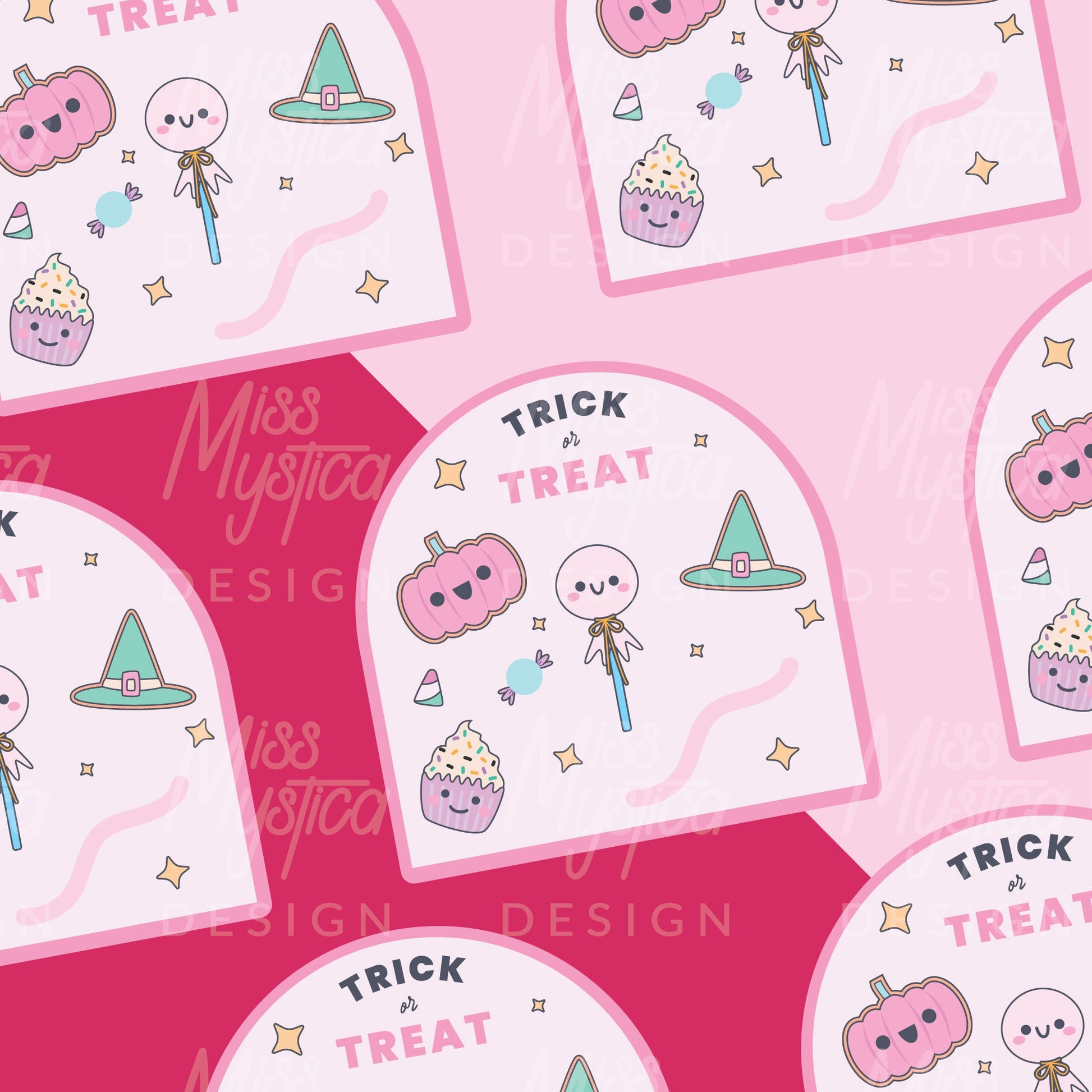 Trick or Treat Halloween Pastel | Vinyl Sticker