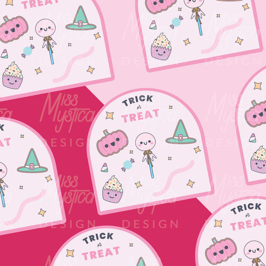 Trick or Treat Halloween Pastel | Vinyl Sticker