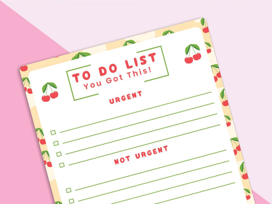Cherry Sweetness Notepad | Memopad | 50 Sheets