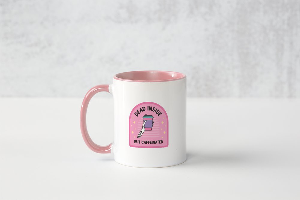 Mort à l'intérieur mais caféiné | Sticker